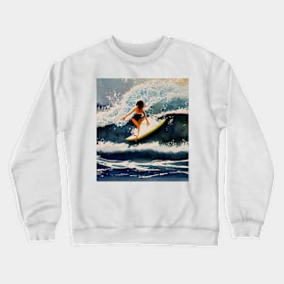 Surfing Big Waves Crewneck Sweatshirt